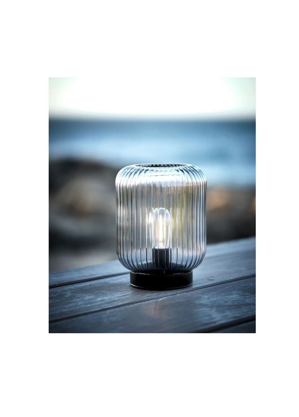 Лампа-ночник дизайнерская стеклянная 13х17см черный/серый No Brand (279835445)