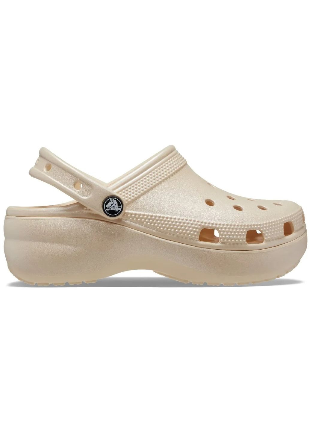 Бежевые женские кроксы classic platform clog vanilla m8w10--26.5 см 208590 Crocs