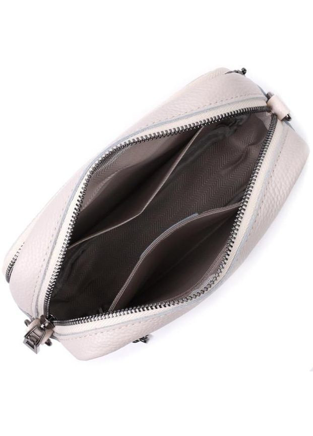 Сумка крос-боді через плече жіноча з натуральної шкіри Білий 36656 Vintage (354330632)