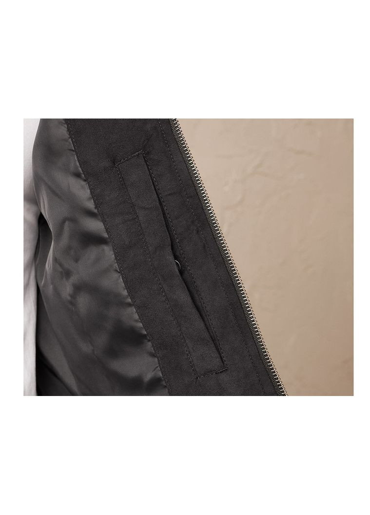 Чорна демісезонна куртка демісезонна з імітацією замші для чоловіка lidl 441378 чорний Livergy