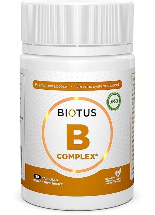 Диетическая добавка "В комплекс" B-Complex 50шт (1384021-20248280) Biotus (368659542)