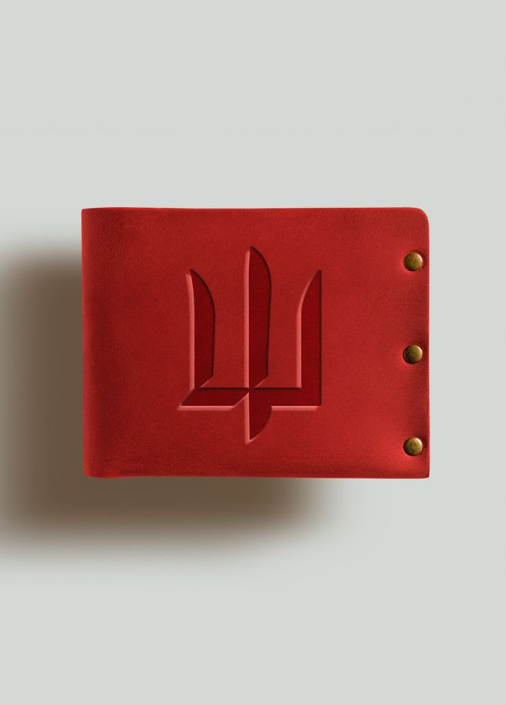 Кошелек на заклепках Тризуб ГУР натуральная кожа Crazy horse с отделениями для карточек Turtle (323014743)