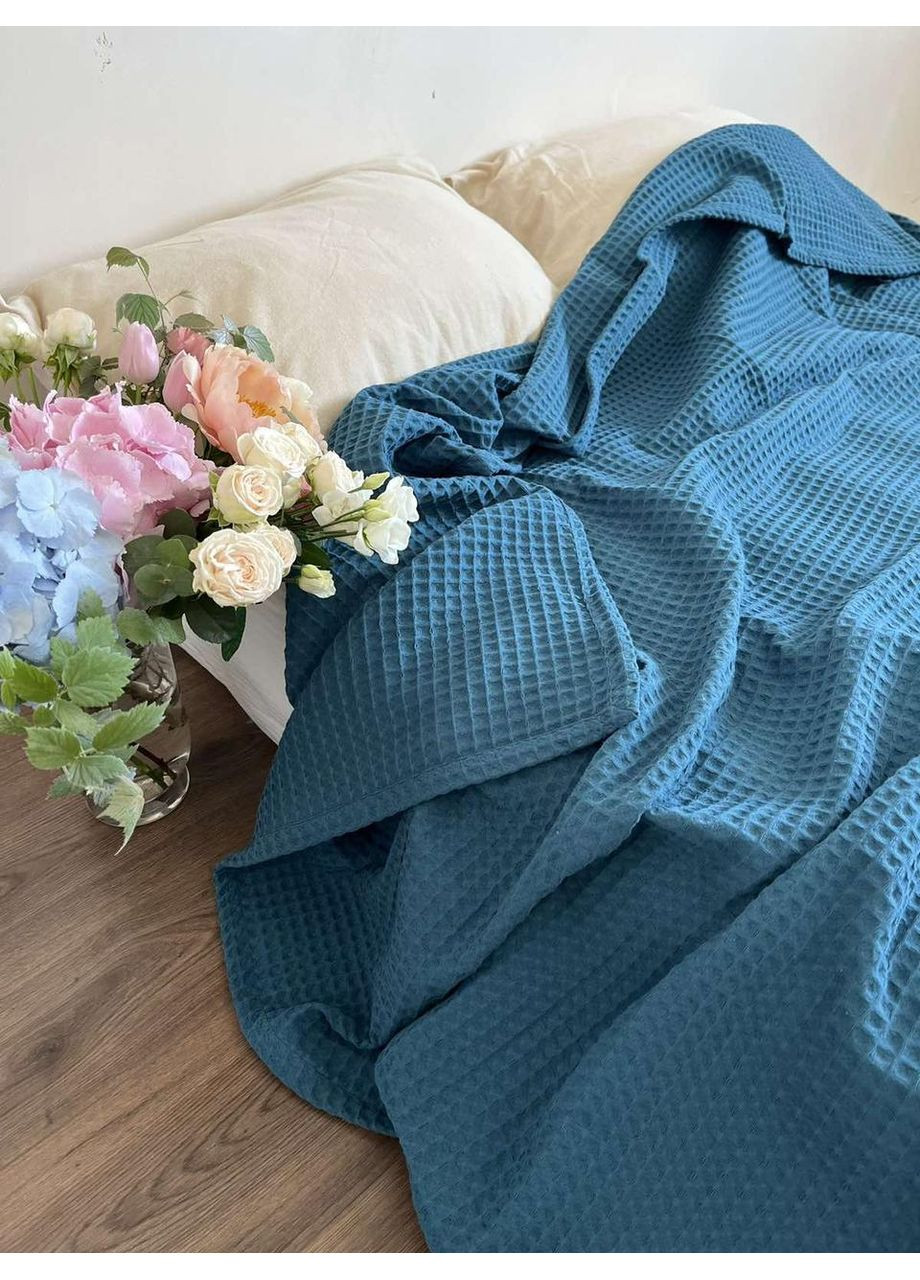 Покрывало Greece вафельное хлопковое изумрудный ZEINTEX (315346972)