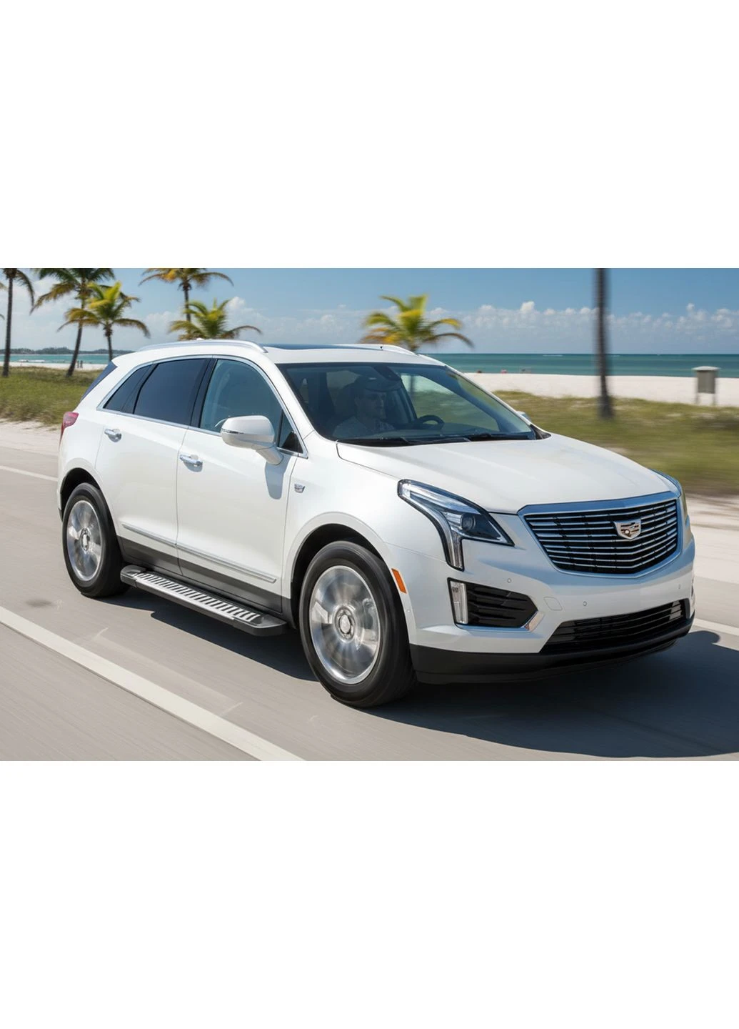 Боковые Подножки Line (2 шт., Алюминий) для Cadillac XT5 2016- гг Erkul (388949654)