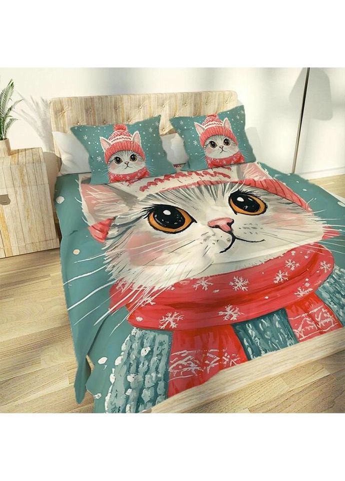 Постельное белье из плюш-велюра Щенячий Котик зимний 4317 17804 215150 см FlexDress (336328462)