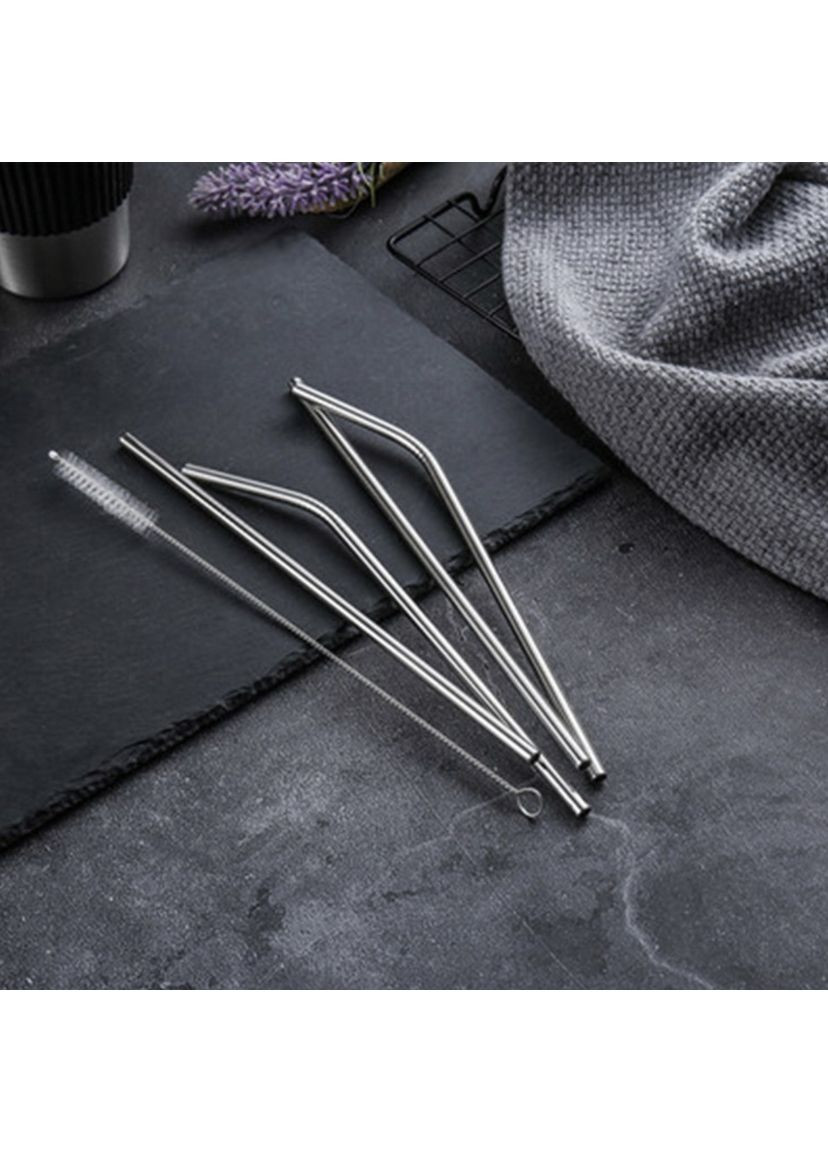 Набор металлических многоразовых трубочек для напитков с ёршиком для чистки China (366874597)