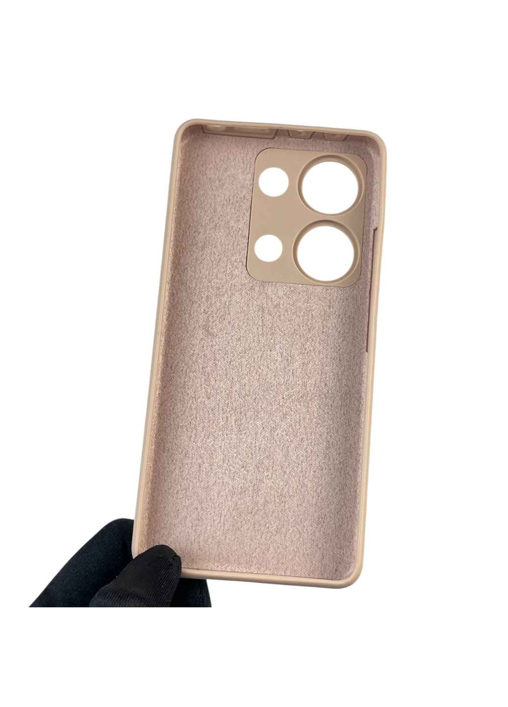 Чехол для Redmi Note 13 Pro 4G силиконовый с микрофиброй на сяоми редми нот 13 про 4г пудровый Xiaomi (366387671)