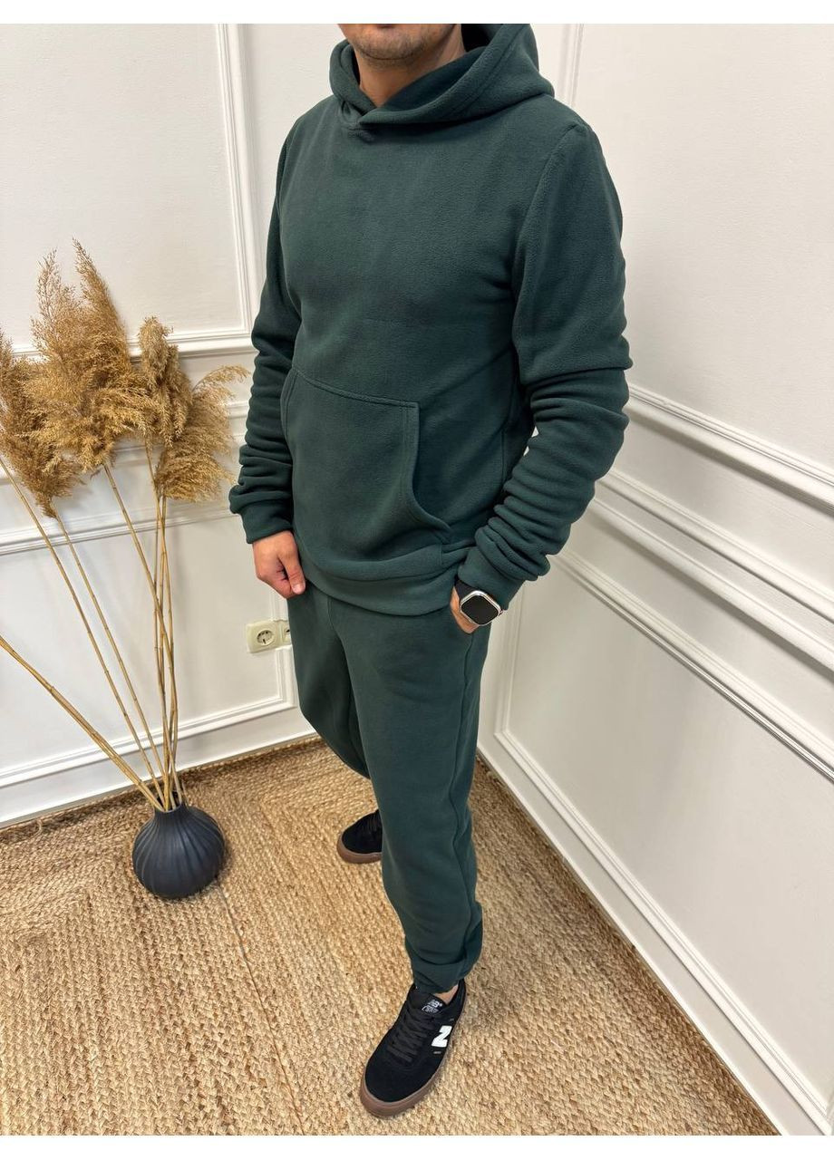 Смарагдовий демісезонний чоловічий флісовий костюм брючний Avanti