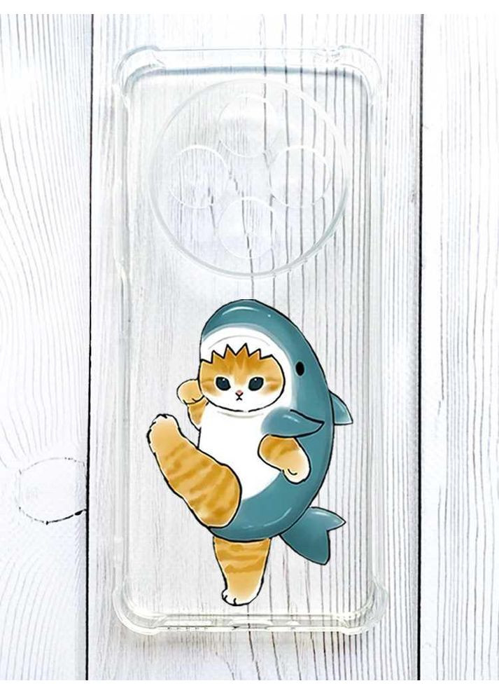 Чехол с утолщёнными углами на Xiaomi Redmi 14C / Poco C75 Котенок акула (принт 380) Creative (355408051)