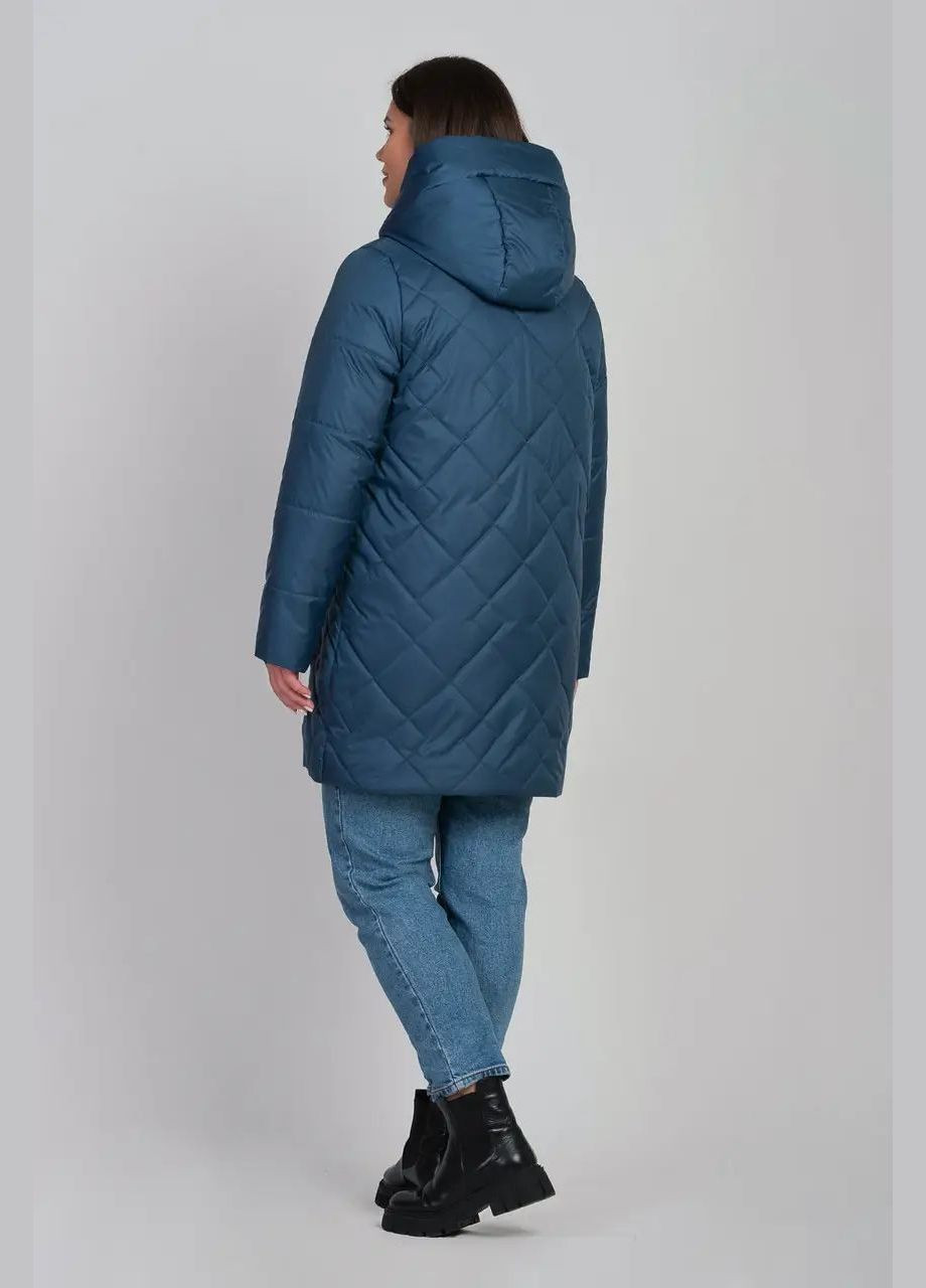 Бірюзова демісезонна жіноча весняна куртка великого розміру SK