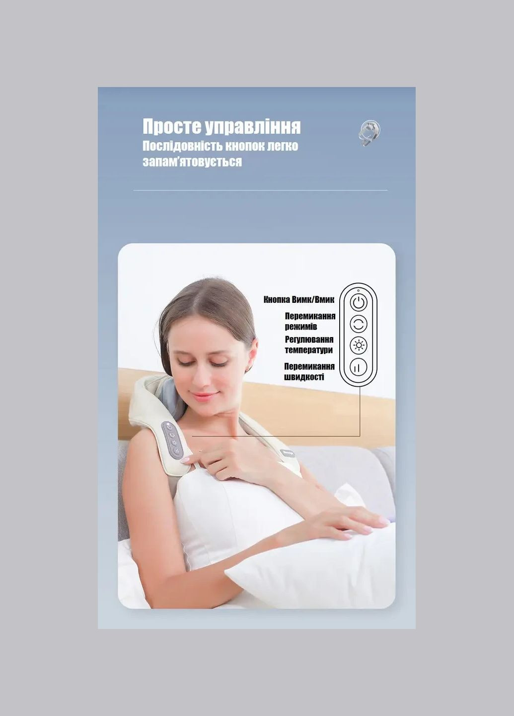 Массажер электрический с подогревом для для спины/шеи/тела Massager NEW No Brand (346591711)