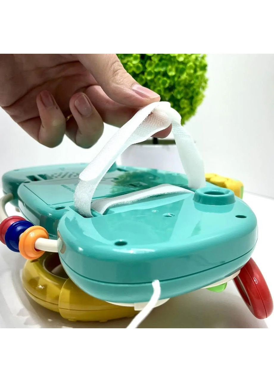 Музыкальный руль Маленький водитель с креплением на коляску англ язык Голубой (6209) WToys (366237819)