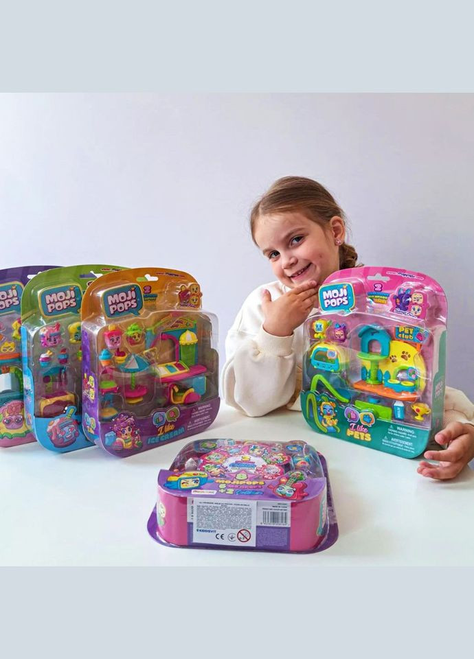 Игровой набор Джелатерия PMPSB216IN20, 2 фигурки, аксессуары Moji Pops (369754727)