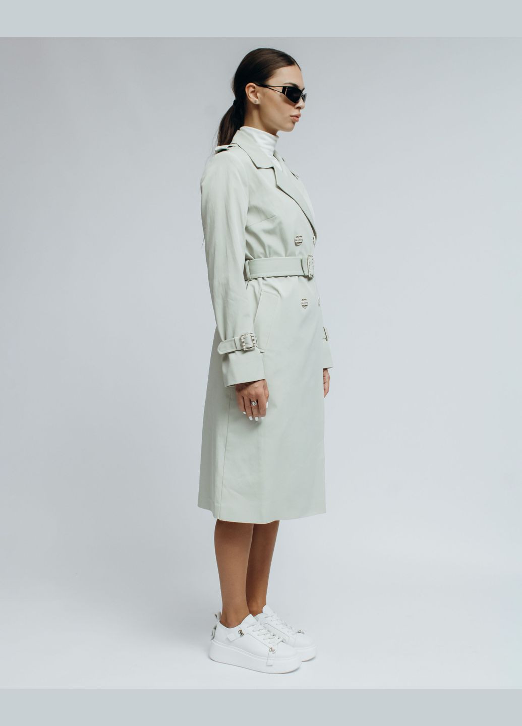 Молочне демісезонне Жіночий тренч Icon