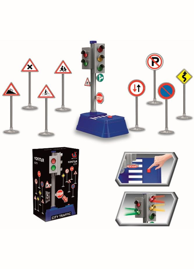 Набор игровой "Светофор и дорожные знаки" 66603Q SHANTOU YISHENG (4812501175851) No Brand (292709436)