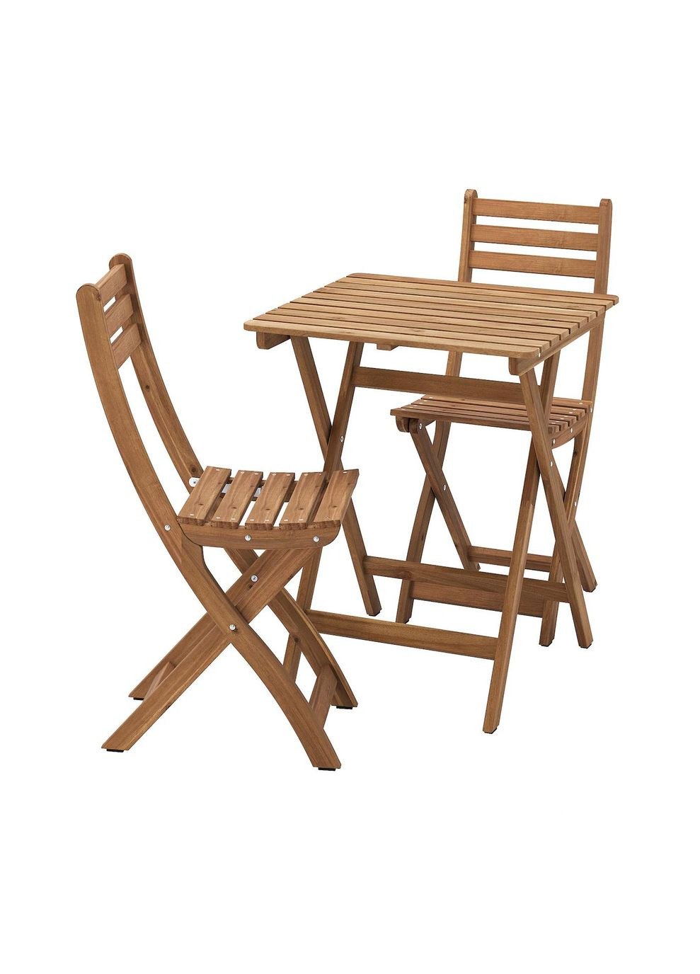 Садовый стол и 2 раскладных стула ИКЕА ASKHOLMEN 60х62 см (s79529098) IKEA (296619846)