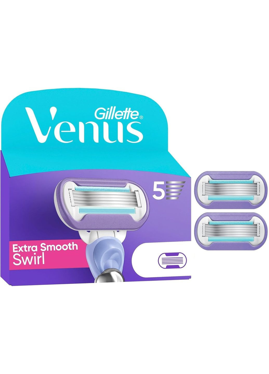 Змінні картриджі для гоління (Леза) жіночі Deluxe Smooth Swirl 2 шт Venus (346493649)