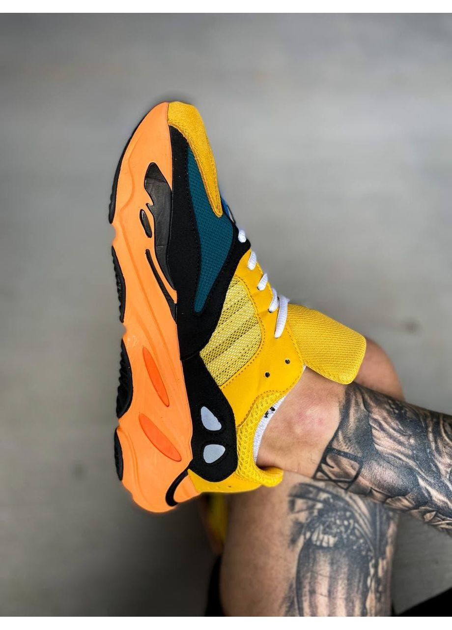 Чорні Осінні кросівки чоловічі adidas yeezy boost 700 v1 sun адідас ізі буст No Brand