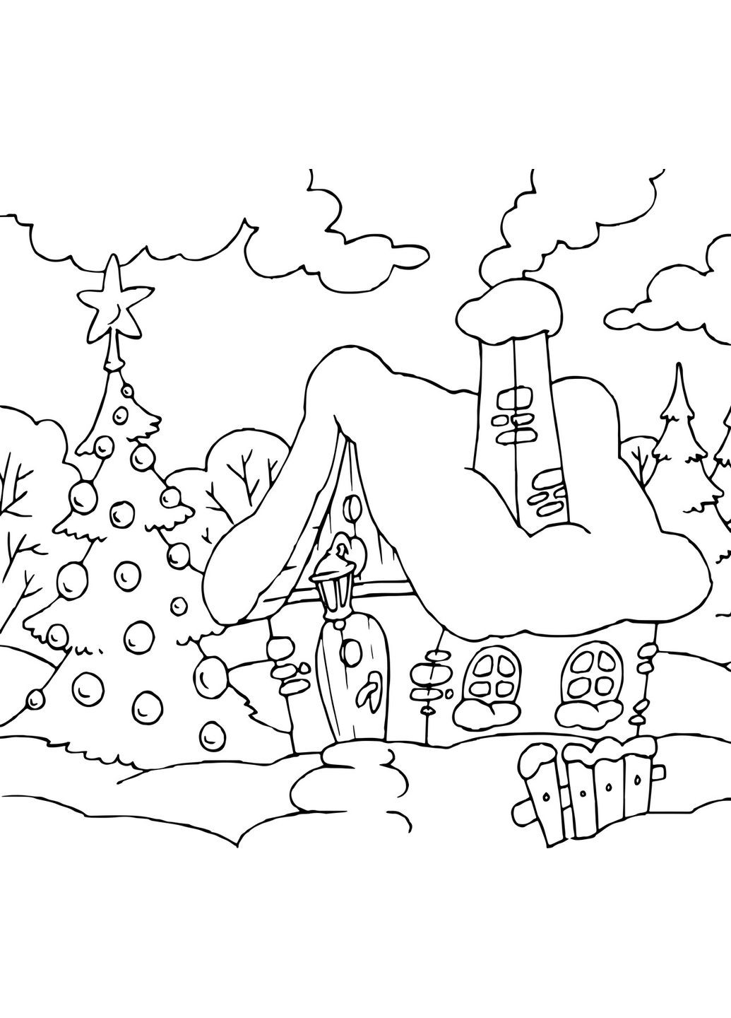 Набор для росписи по контурам В гостях у сказки 25x25 см (КА-068) Riviera Blanca (303135637)