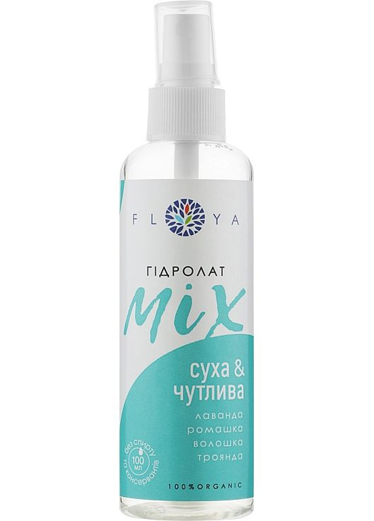 Гідролат "Mix" для сухої й чутливої шкіри 100ml (961352-29815) FLOYA (368627892)