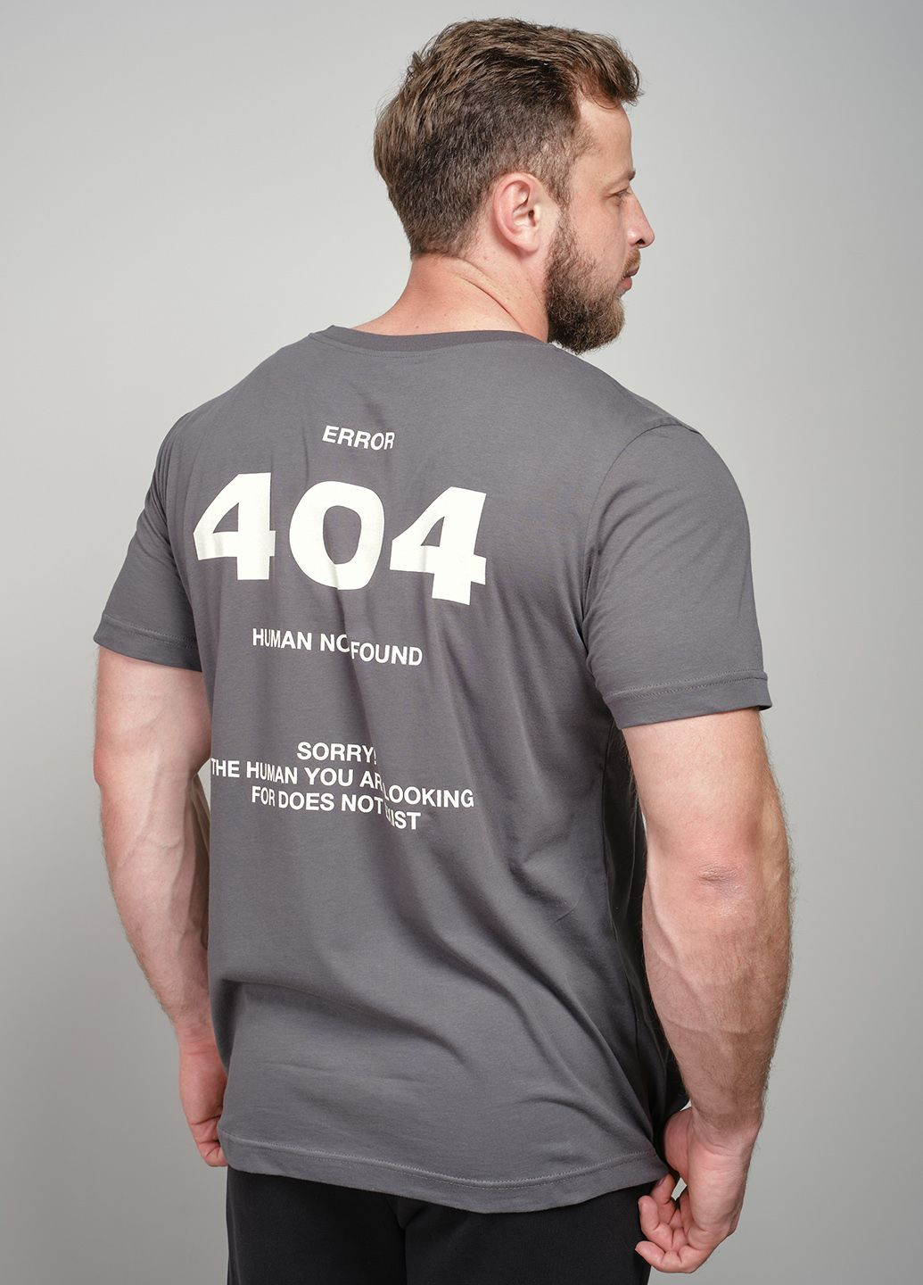 Серая мужская футболка error 404 103278 Power