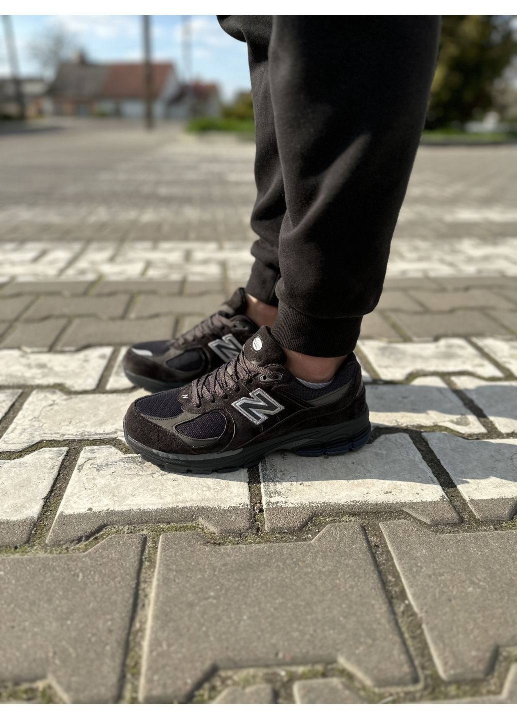 Комбіновані Осінні кросівки чоловічі new balance 2002r brown нью беланс 2002r No Brand