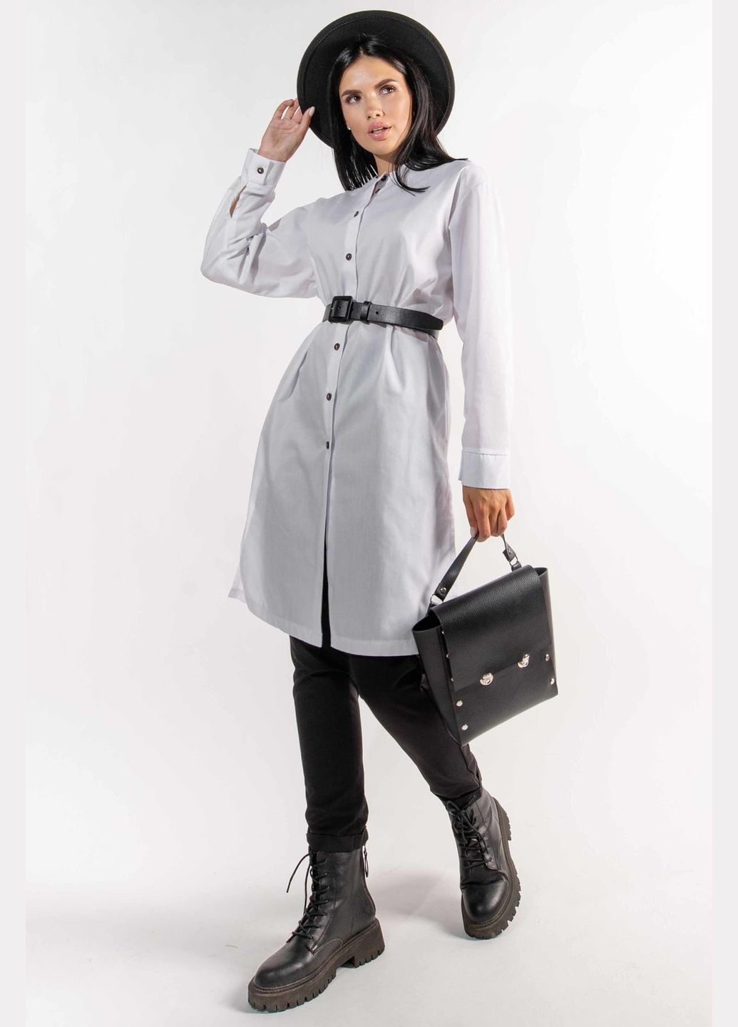 Белая кэжуал рубашка RiMari