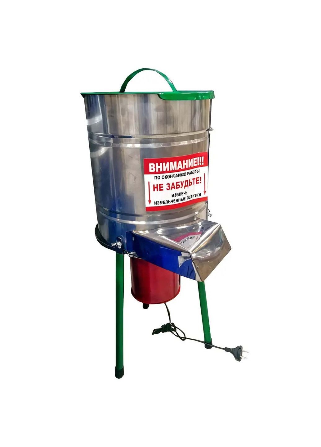 Электроизмельчитель "Бочка" для корнеплодов, овощей фруктов с нержавеющей стали (0.18 кВт, 400 кг/час) РКС-Пром (361079619)