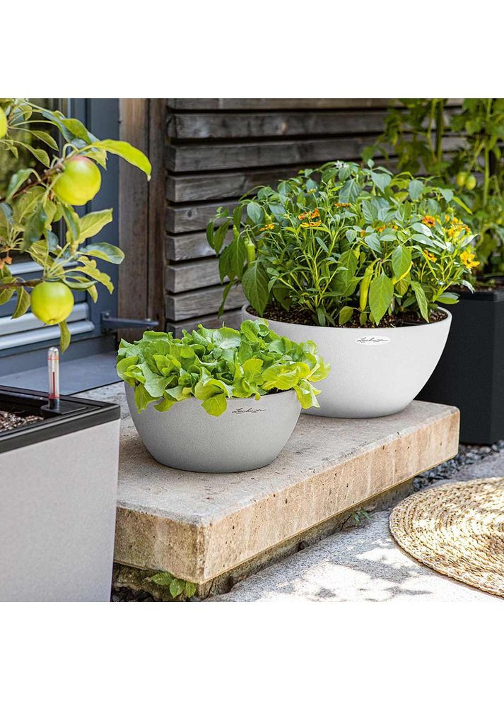 Кашпо Cubeto Stone 30 Quartz white (13837) Lechuza (323204816)