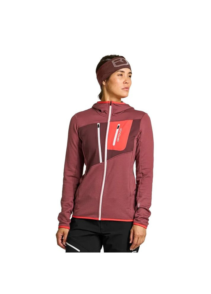 Флисовая кофта Fleece Grid Hoody Wmn Розовый Ortovox (369851158)
