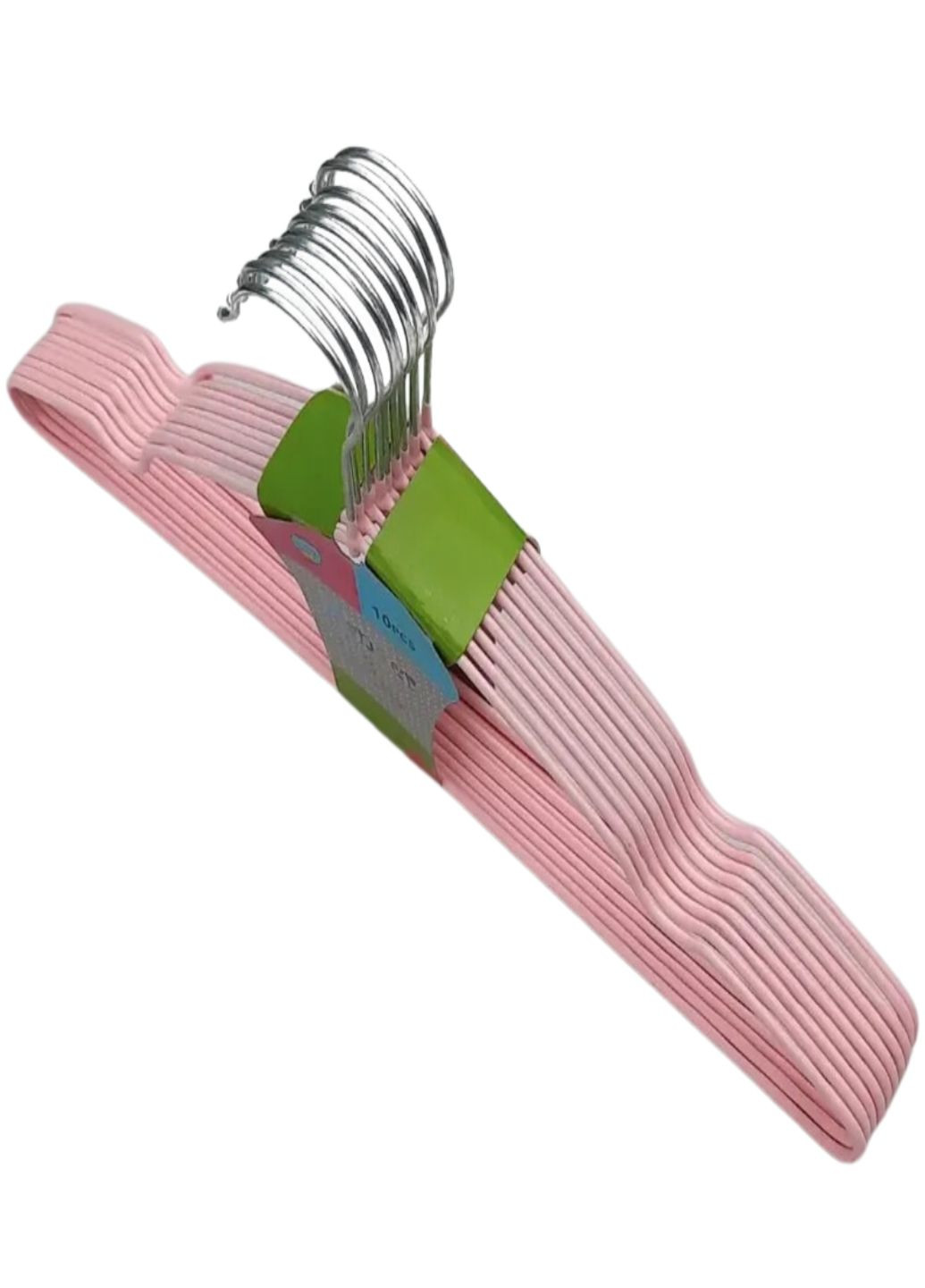Набор металлических вешалок с силиконовым покрытием HMD Розовый цвет шт BBQ 10 (285793145)