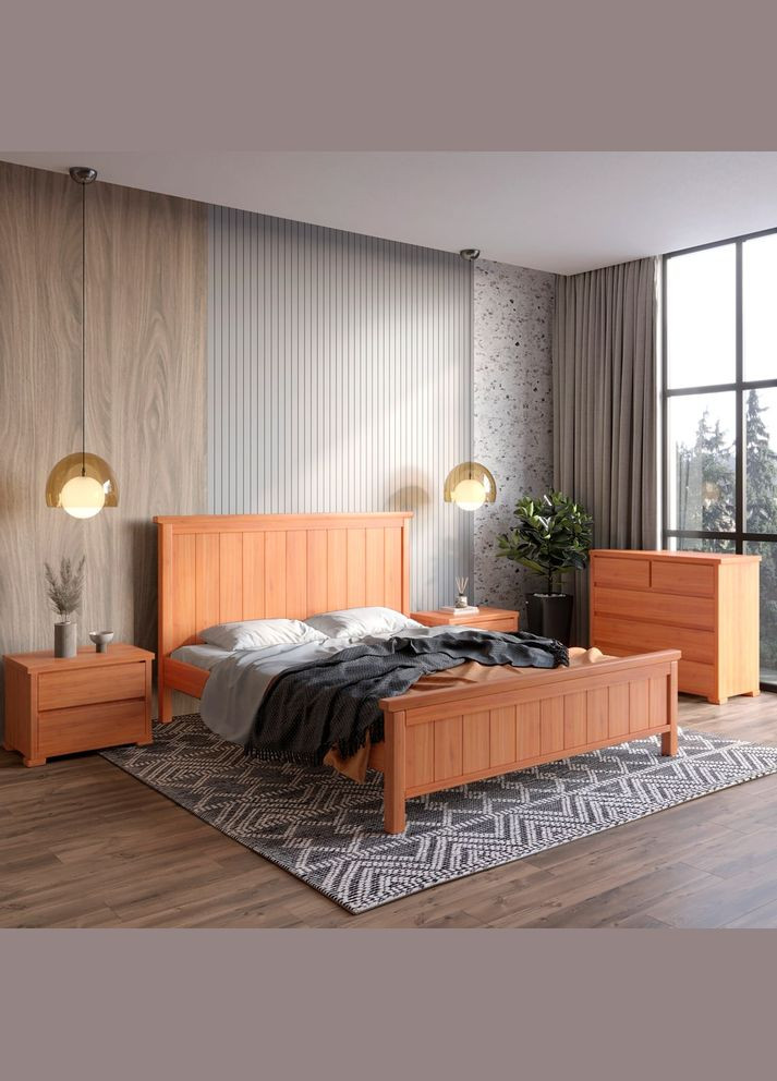 Двоспальне дерев'яне ліжко Вірджинія 160х190 см (MBG-3188) Mebigrand (368281883)