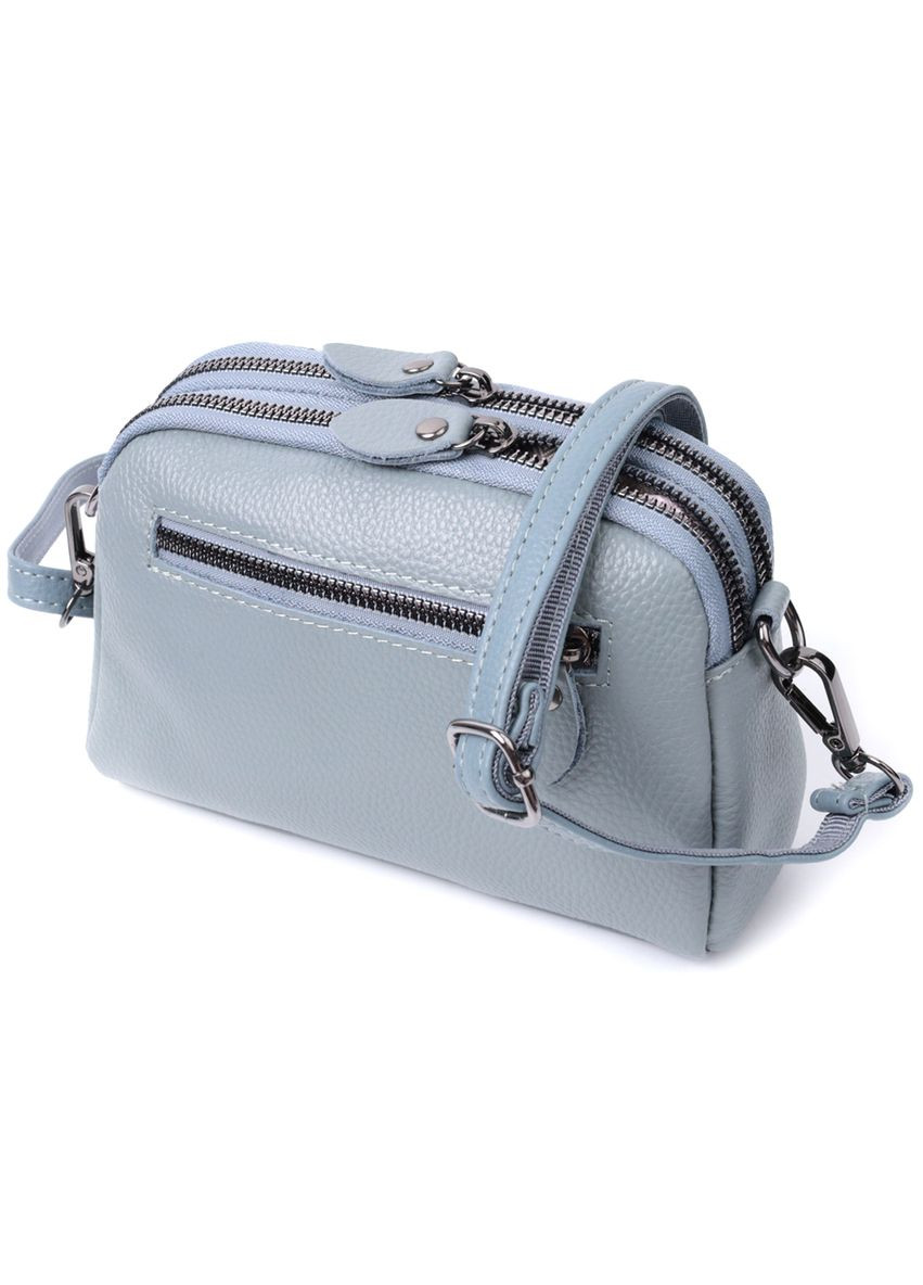 Элегантная женская сумка прошита ромбами на лицевой стороне из натуральной кожи 22808 Синий Vintage (331906883)