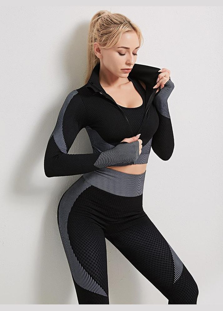 Комплект тройка топ+рашгард+лосины No Brand (322735194)