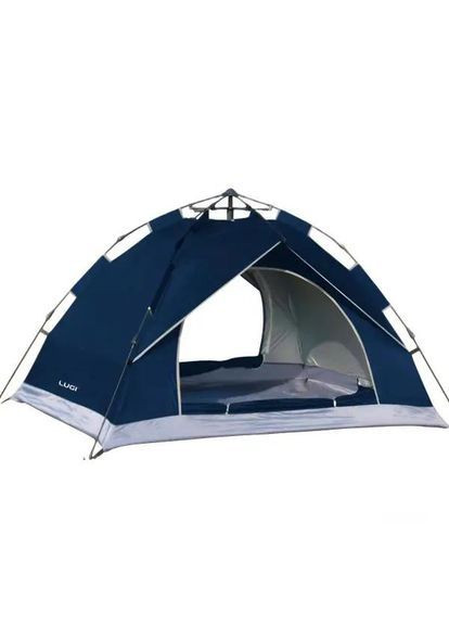 Палатка кемпинговая трехместная 190×190×140 (см) автоматическая LU-002 Синий No Brand (369478453)