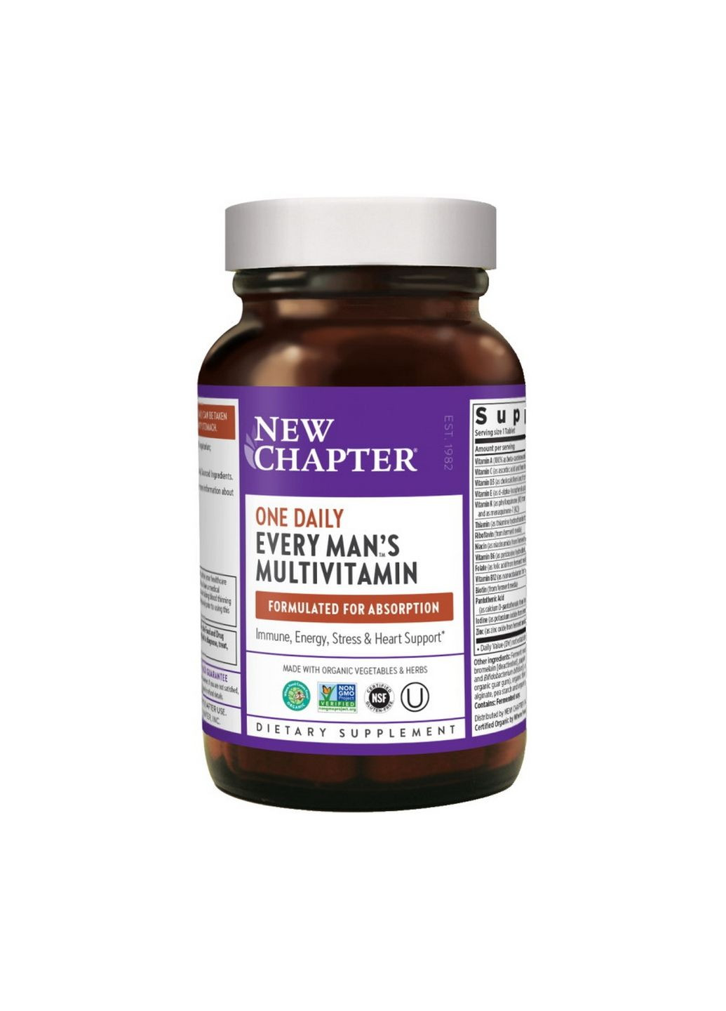 Вітаміни та мінерали Every Men's One Daily Multivitamin, 24 таблетки New Chapter (293418916)