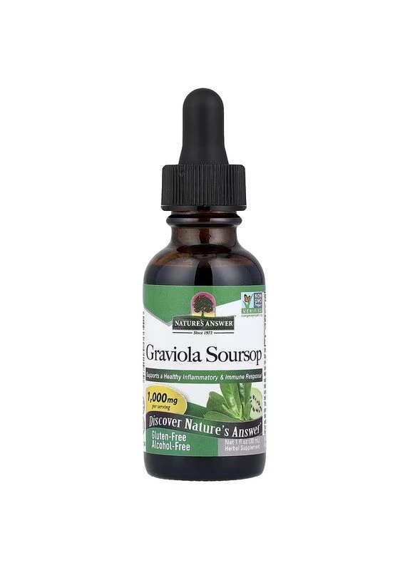 Гравіола саусеп, 1000 мг, Graviola Soursop,, 30 мл Nature's Answer (396465121)