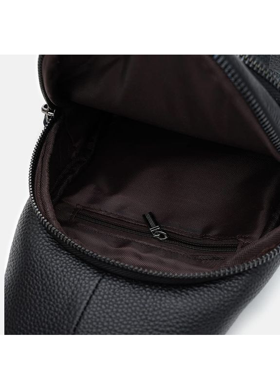 Чоловічий шкіряний рюкзак через плече K1619f-black Borsa Leather (366343713)