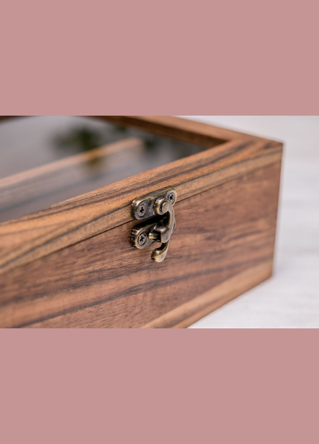 Дерев'яний футляр для двох пар окулярів зі скляною кришкою EcoWalnut (295443828)