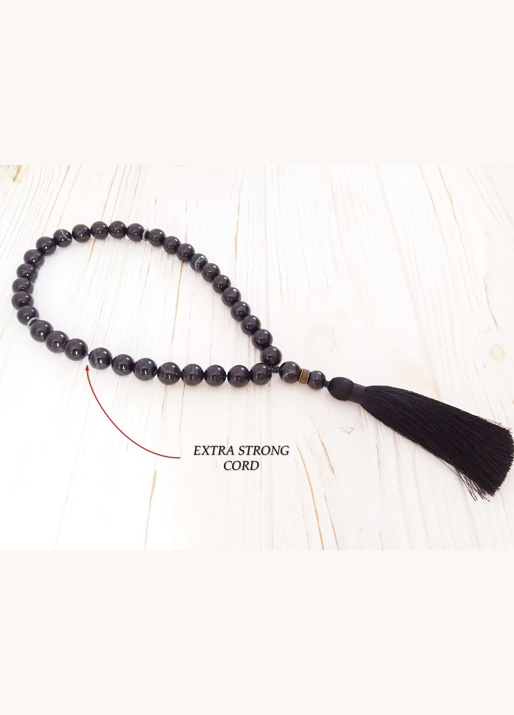 Чотки натуральний камінь агат 33 намистини d 12мм No Brand (331293529)