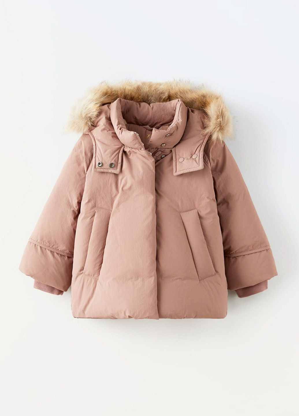 Пудровая зимняя куртка Zara