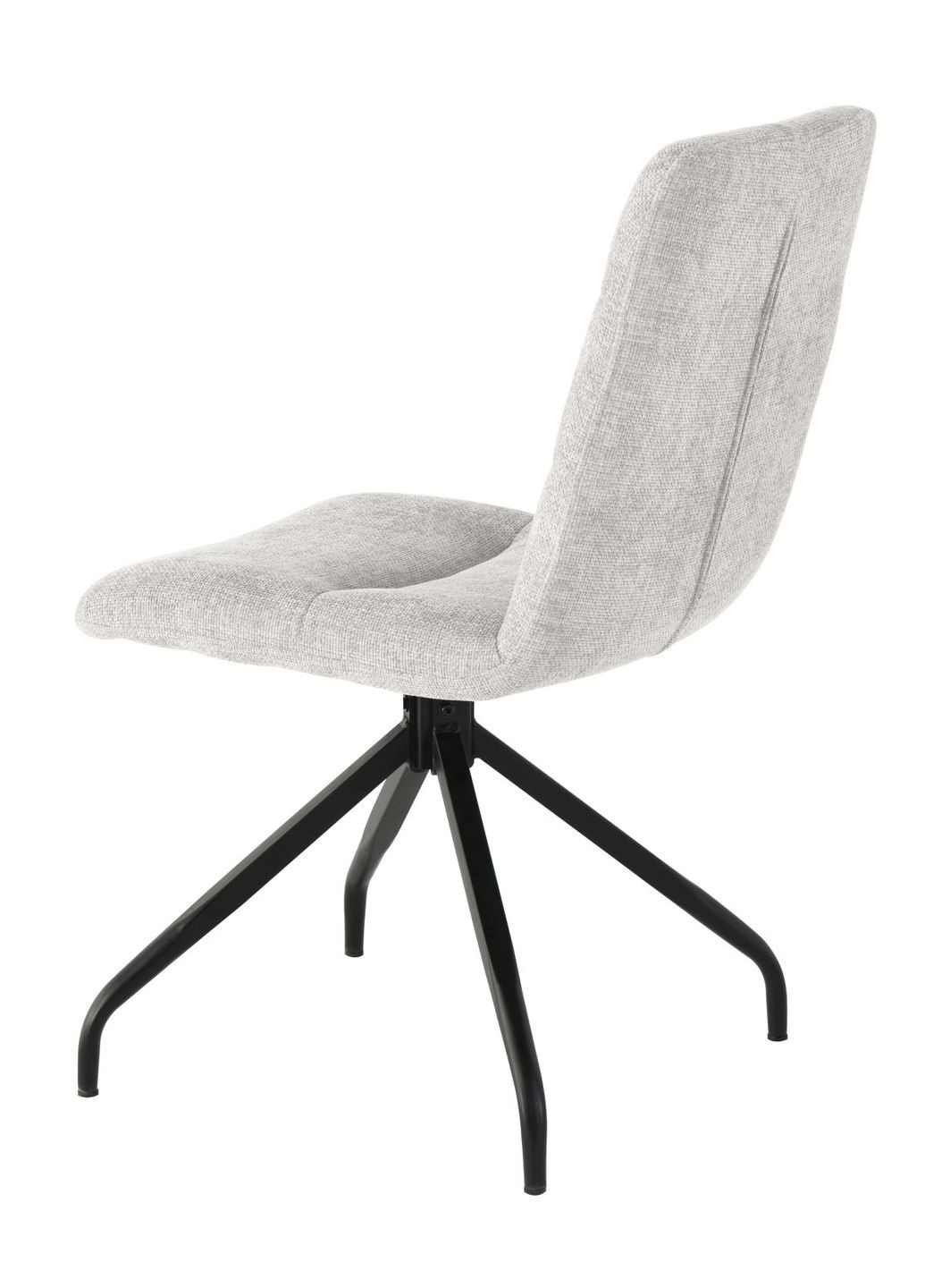Стілець кухонний DAMIR з поворотним механізмом на 180° Чорний каркас/Світло-сірий тканина Intarsio (372178906)