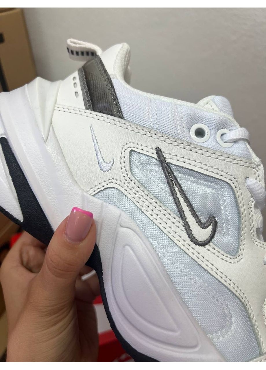 Білі Осінні кросівки чоловічі nike m2k white silver найк м2к текно No Brand