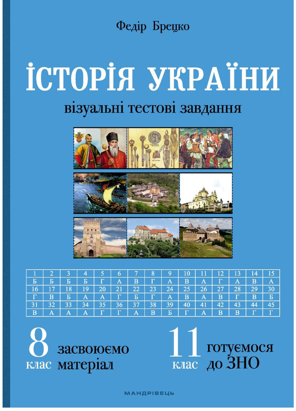 Історія України: візуальні тестові завдання. 8 клас Брецко Ф., 978-966-944-090-7 Мандрівець (283323673)
