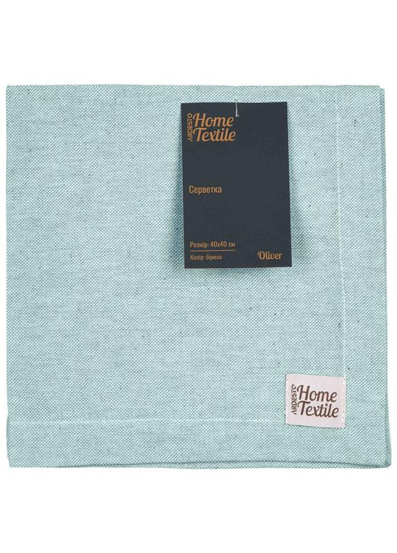Серветка Oliver, 40х40см, 100% бавовна, бірюза ART06OT Ardesto (364981358)