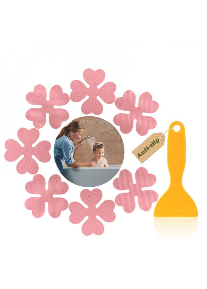 Мини коврики для ванной противоскользящие AST-005 8.5х8.5 cm 6 шт. Розовый No Brand (367959391)