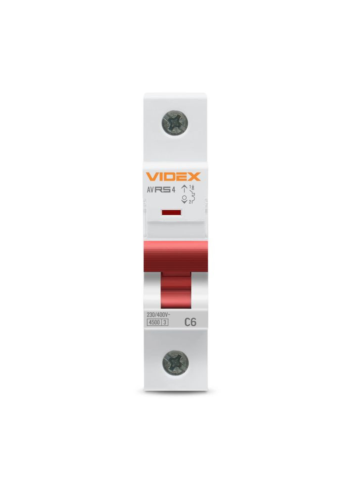 Автоматичний вимикач RS4 1п 6А С 4,5кА RESIST (VFRS4-AV1C06) Videx (282312707)