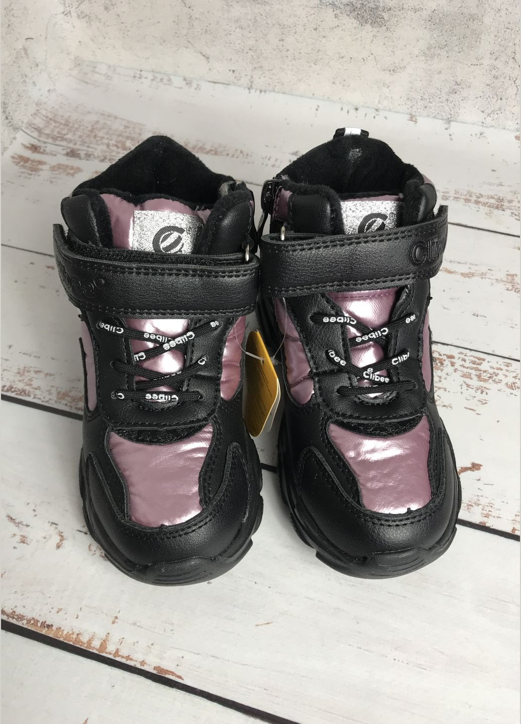 Черные повседневные осенние ботинки демисезонные детские для девочки черный (781) Clibee