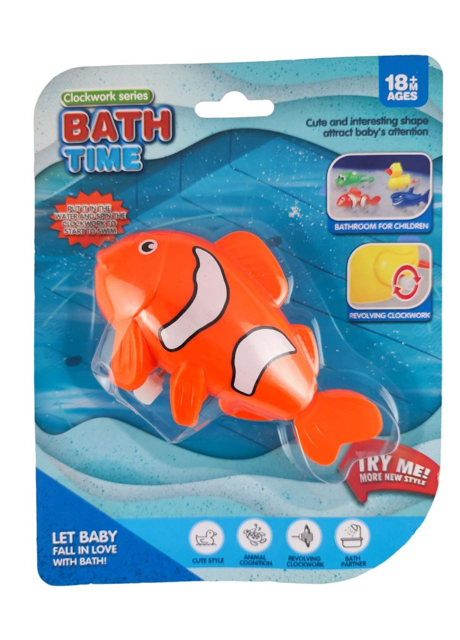 Игрушка Рыбка заводная для ванной, Оранжевая (000049) A-Toys (298938848)