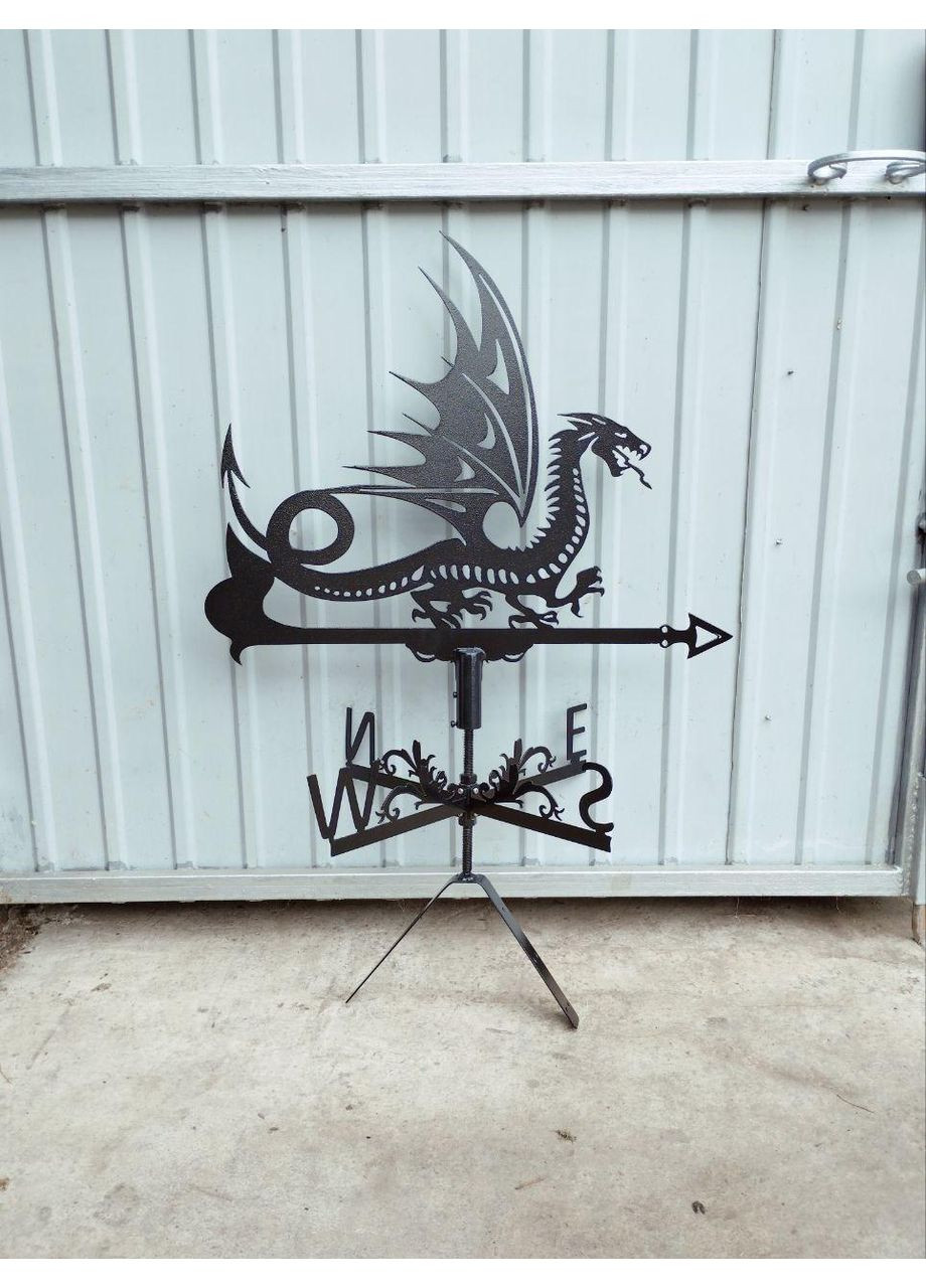 Флюгер на дом Дракон №3, флюгер на крышу из металла 2 мм. No Brand (368896622)
